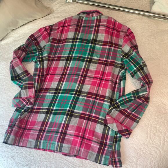 NWOT Victoria Secret Flannel Sleep Top Size  could be flannel shirt Size Med - Picture 3 of 5